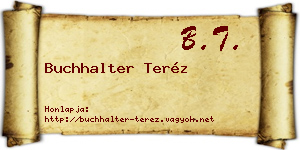 Buchhalter Teréz névjegykártya